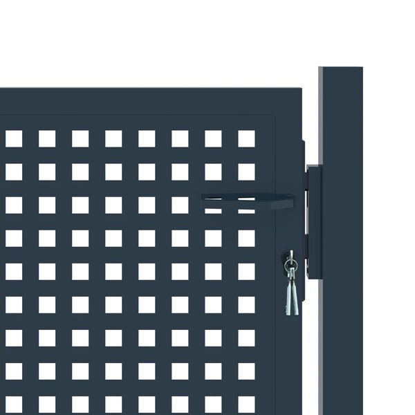 vidaXL Port&atilde;o de cerca Antracite 102x75 cm A&ccedil;o