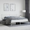vidaXL Estrutura de cama com cabeceira 183x213 cm metal branco