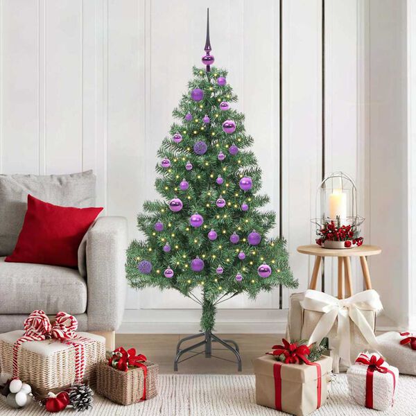 vidaXL &Aacute;rvore de Natal com 150 LEDs com suporte Verde 150 cm PVC