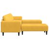 vidaXL Sof&aacute; Amarelo Claro 250 x 188 x 76 cm Tecido de Veludo Cotele
