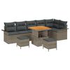 vidaXL Conjunto de Sof&aacute; de Jardim 9 unid. 8-N&uacute;mero de lugares Cinzeto