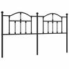 vidaXL Cabeceira de cama 160 cm metal preto