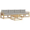 vidaXL Conjunto de Sof&aacute;s para Exterior 4 pcs Branco e Cinzento-Claro