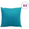 vidaXL Conjunto de 4 almofadas para sof&aacute;, azuis, 60x60 cm, em tecido