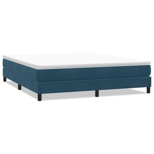 vidaXL Cama sem molas/colch&atilde;o 180x210 cm veludo azul-escuro