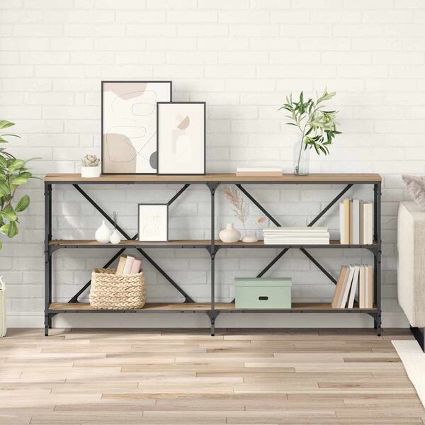 vidaXL Aparador Carvalho Artesanal 160 x 30 x 75 cm Madeira processada