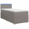 vidaXL Cama box spring com colch&atilde;o Cinzento-acastanhado 80 x 200 cm
