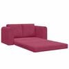vidaXL Sof&aacute;-Cama 60cm Vinho Vermelho Veludo