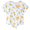 vidaXL T-shirt infantil com cintura de atar cor cru 92