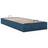 vidaXL Otomano Bed Frame No Colch&atilde;o Azul Escuro 100x200 cm Veludo