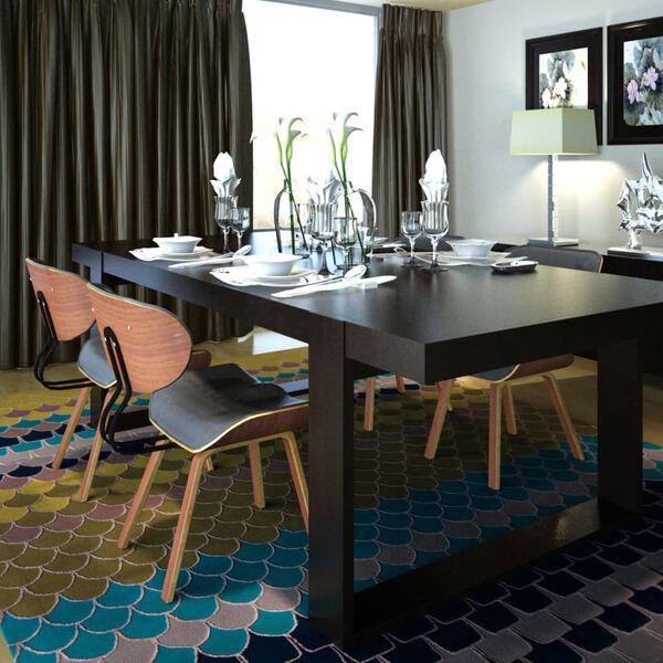 vidaXL Cadeiras jantar 4 pcs madeira curvada e couro artificial