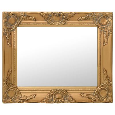vidaXL Espelho de parede estilo barroco 50x40 cm dourado