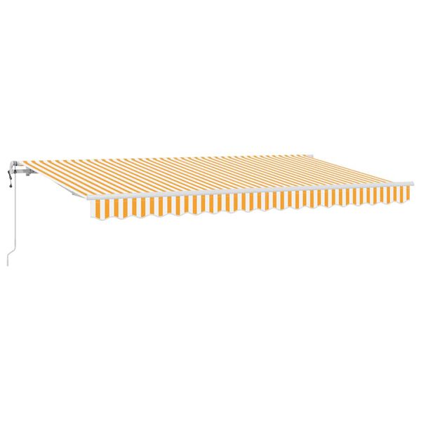 vidaXL Toldo Retr&aacute;til Amarelo 350 x 200 cm tecido