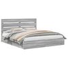 vidaXL Cama com Armazenamento com gaveta Cinza Sonoma 200 x 200 cm