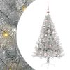 vidaXL &Aacute;rvore de Natal Artificial Pr&eacute;-iluminada Prateado 120 cm PET