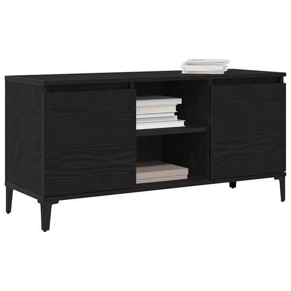 vidaXL Gabinete para TV Carvalho Preto 102 x 35 x 50 cm