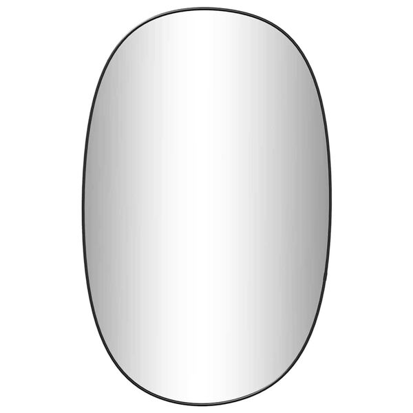 vidaXL Espelho de parede 80x50 cm preto