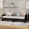 vidaXL Estrutura sof&aacute;-cama de puxar pinho maci&ccedil;o preto 2x(90x190) cm