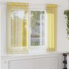 vidaXL Cortinas de voile com ilhós 2 pcs amarelo