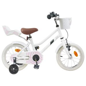 vidaXL Bicicleta Infantil 14 Polegadas para 3 a 5 anos Branco