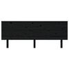 vidaXL Cabeceira de cama 204x6x82,5 cm pinho maci&ccedil;o preto
