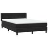 vidaXL Cama com molas/colch&atilde;o 140x210 cm veludo preto