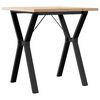 vidaXL Mesa de jantar estrutura em Y 70x70x75,5 cm pinho/a&ccedil;o