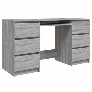 vidaXL Secret&aacute;ria 140x50x77 cm derivados de madeira sonoma cinza