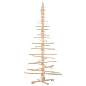 vidaXL &Aacute;rvore de Natal decorativa 210 cm madeira de pinho maci&ccedil;a