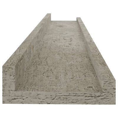 vidaXL Prateleiras de parede 4 pcs 60x9x3 cm cinzento cimento