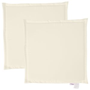 vidaXL Almofadas de assento de jardim 2 pcs 45x45x2 cm cor creme