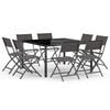 vidaXL 9 pcs conjunto de jantar para exterior a&ccedil;o