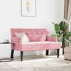 vidaXL Banco Chesterfield Rosa 112 x 65.5 x 75 cm Veludo