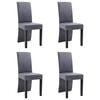 vidaXL Cadeiras de jantar 4 pcs camur&ccedil;a artificial cinzento