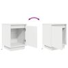 vidaXL Mesas cabeceira c/ luzes LED 2 pcs 38x34x50 cm branco