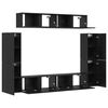 vidaXL Conjunto de móvel de TV 8 pcs Carvalho preto 80 x 30 x 30.5 cm