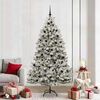 vidaXL &Aacute;rvore de Natal Artificial Verde e Branco 210 cm PVC e Metal