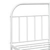 vidaXL Estrutura de cama com cabeceira 160x200 cm metal branco