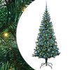 vidaXL &Aacute;rvore de Natal Artificial Pr&eacute;-iluminada Verde 180 cm