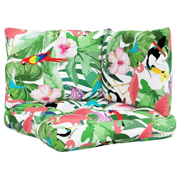 vidaXL Almofad&otilde;es p/ m&oacute;veis de paletes 3 pcs tecido oxford multicor