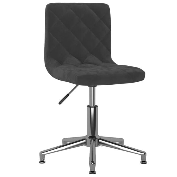 vidaXL Cadeiras de jantar girat&oacute;rias 2 pcs veludo preto