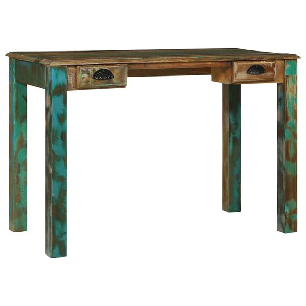 vidaXL Mesa Castanho 112 x 55 x 76 cm Madeira recuperada maciça