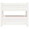 vidaXL Vaso/floreira 77x25x66 cm madeira de pinho maciça branco