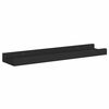 vidaXL Unidade de prateleiras com rebordo 2 pcs 40x9x3 cm MDF preto