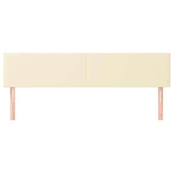 vidaXL Cabeceiras creme 160x5x78/88 cm couro artificial