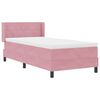 vidaXL Cama Box com colch&atilde;o com cabeceira Rosa 200 x 90 cm Veludo