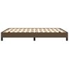 vidaXL Estrutura de cama sem colch&atilde;o 140x190 cm tecido castanho-escuro