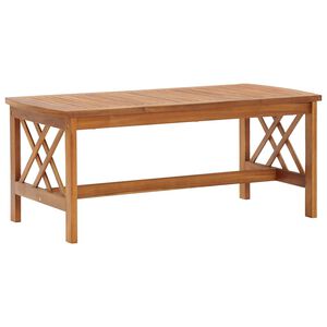 vidaXL Mesa de centro 102x50x43 cm madeira de ac&aacute;cia maci&ccedil;a