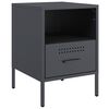 vidaXL Mesa de cabeceira 36x39x50,5 cm a&ccedil;o antracite