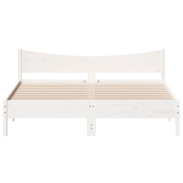 vidaXL Cama sem colchão 180x200 cm madeira de pinho maciça branco